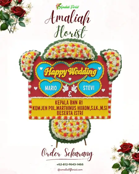 Papan Bunga Pernikahan Rawamekar